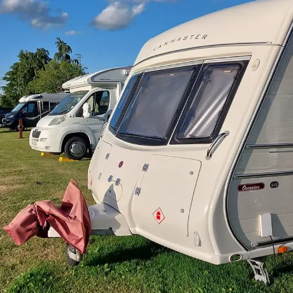 camp site and vans